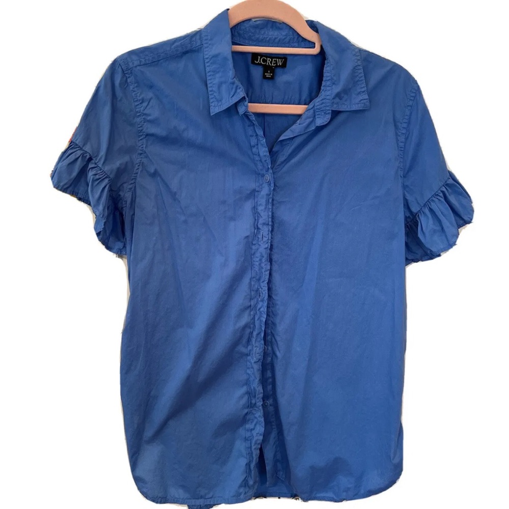 J Crew Women’s Blue Blouse Sz 6